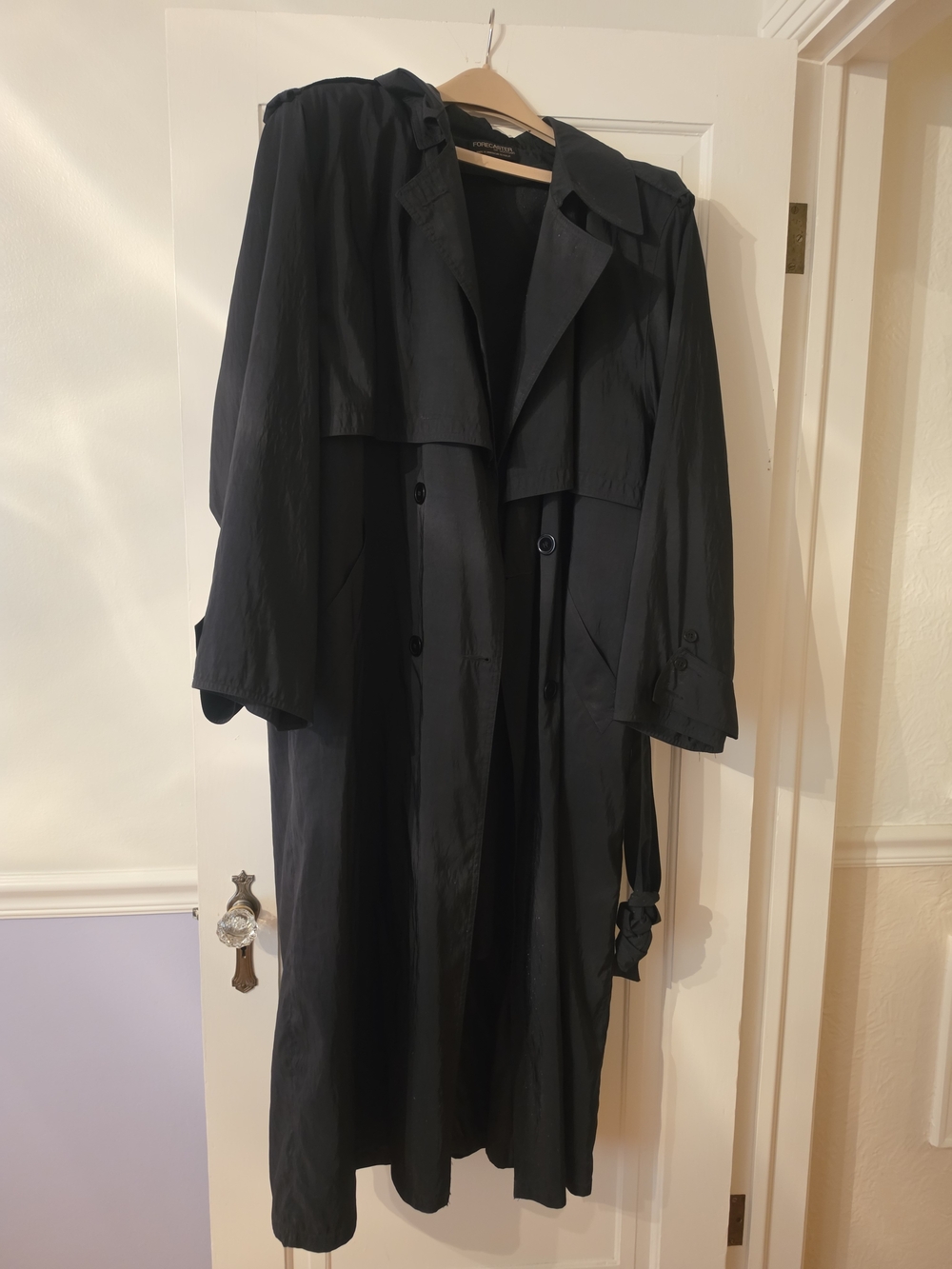 Black Trench Coat - Classic Long Overcoat